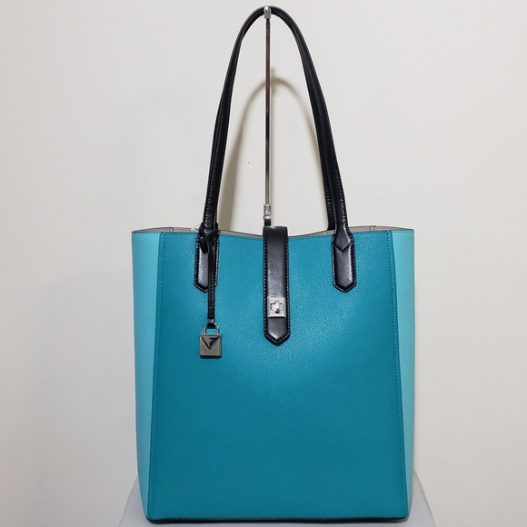 NWT! MICHAEL KORS CASSIE COLORBLOCK LEATHER TOTE - Picture 1 of 14
